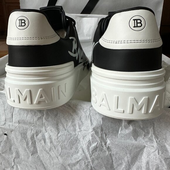 Balmain White & Black Sneakers Size 10 (Mens) - Picture 9 of 10